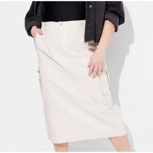 *2 for $30💋! wild fable Cream Cargo Midi Skirt